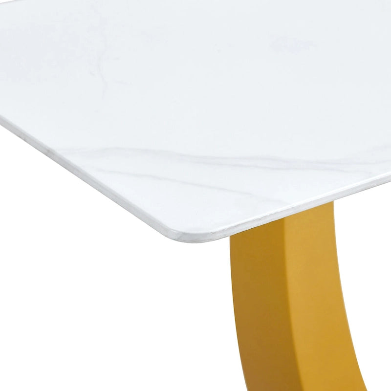 Modern and simple rectangular glass console table