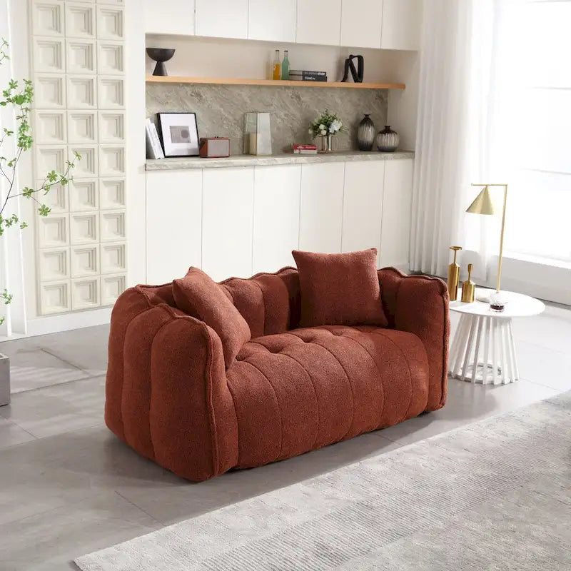 Roomfitters Soft Beanbag Chair with High Resilience Foam Core  Comfortable Square Recliner Sofa for Gaming, Watching TV