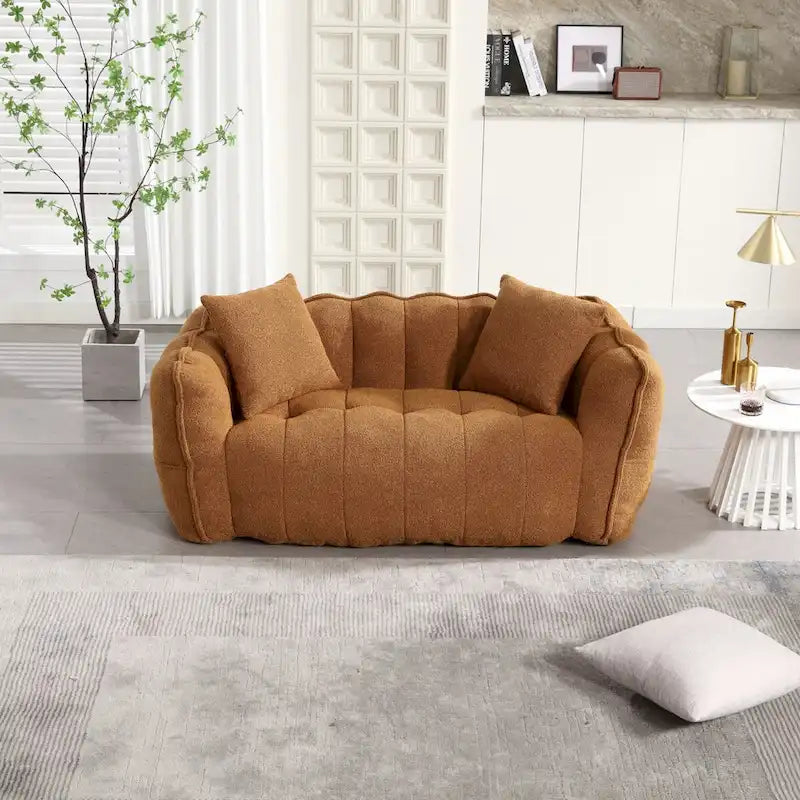 Roomfitters Soft Beanbag Chair with High Resilience Foam Core  Comfortable Square Recliner Sofa for Gaming, Watching TV