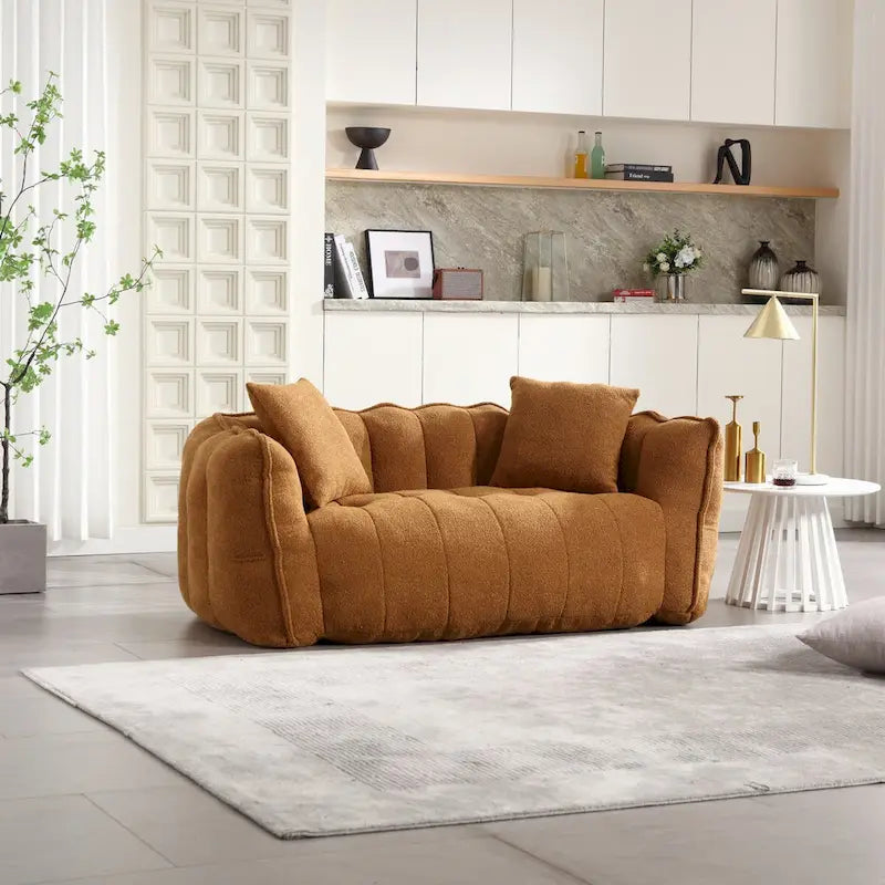 Roomfitters Soft Beanbag Chair with High Resilience Foam Core  Comfortable Square Recliner Sofa for Gaming, Watching TV