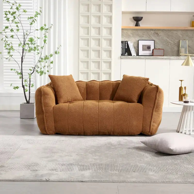 Roomfitters Soft Beanbag Chair with High Resilience Foam Core  Comfortable Square Recliner Sofa for Gaming, Watching TV