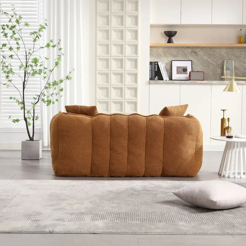 Roomfitters Soft Beanbag Chair with High Resilience Foam Core  Comfortable Square Recliner Sofa for Gaming, Watching TV