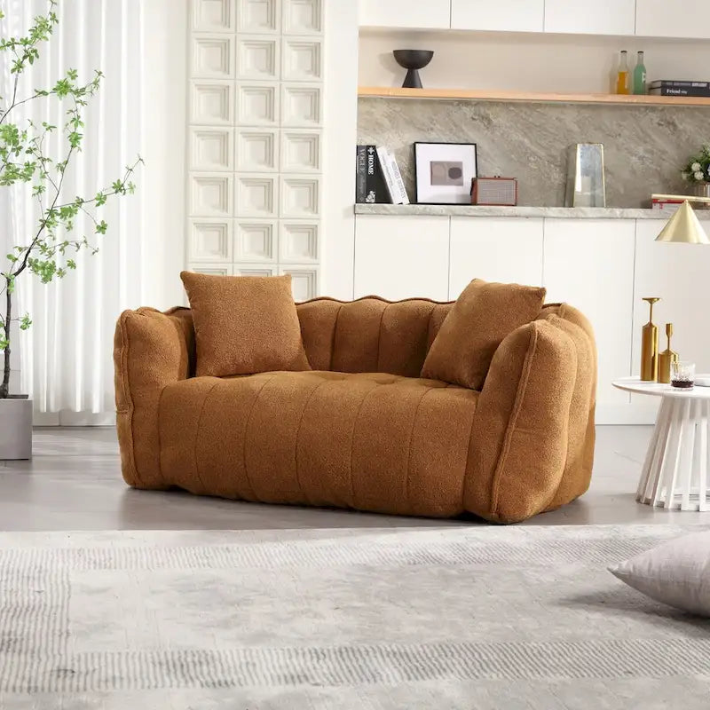 Roomfitters Soft Beanbag Chair with High Resilience Foam Core  Comfortable Square Recliner Sofa for Gaming, Watching TV