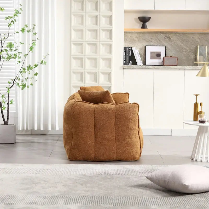 Roomfitters Soft Beanbag Chair with High Resilience Foam Core  Comfortable Square Recliner Sofa for Gaming, Watching TV