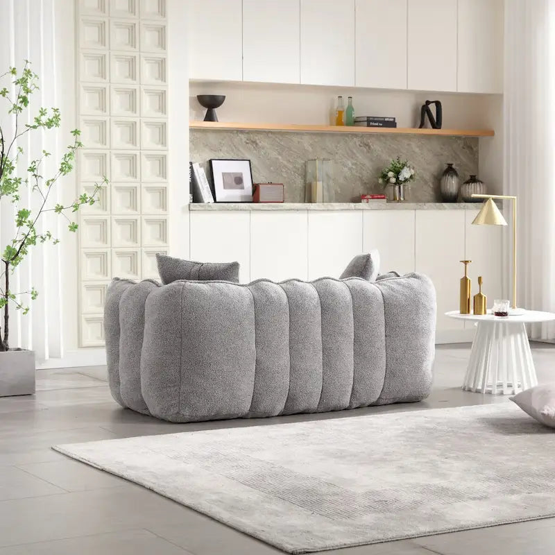 Roomfitters Soft Beanbag Chair with High Resilience Foam Core  Comfortable Square Recliner Sofa for Gaming, Watching TV