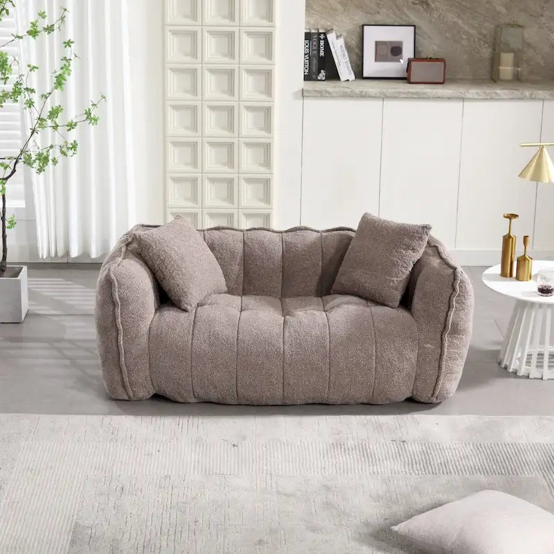 Roomfitters Soft Beanbag Chair with High Resilience Foam Core  Comfortable Square Recliner Sofa for Gaming, Watching TV