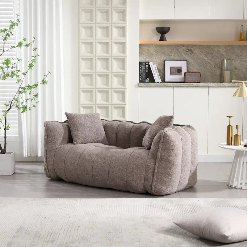 Roomfitters Soft Beanbag Chair with High Resilience Foam Core  Comfortable Square Recliner Sofa for Gaming, Watching TV