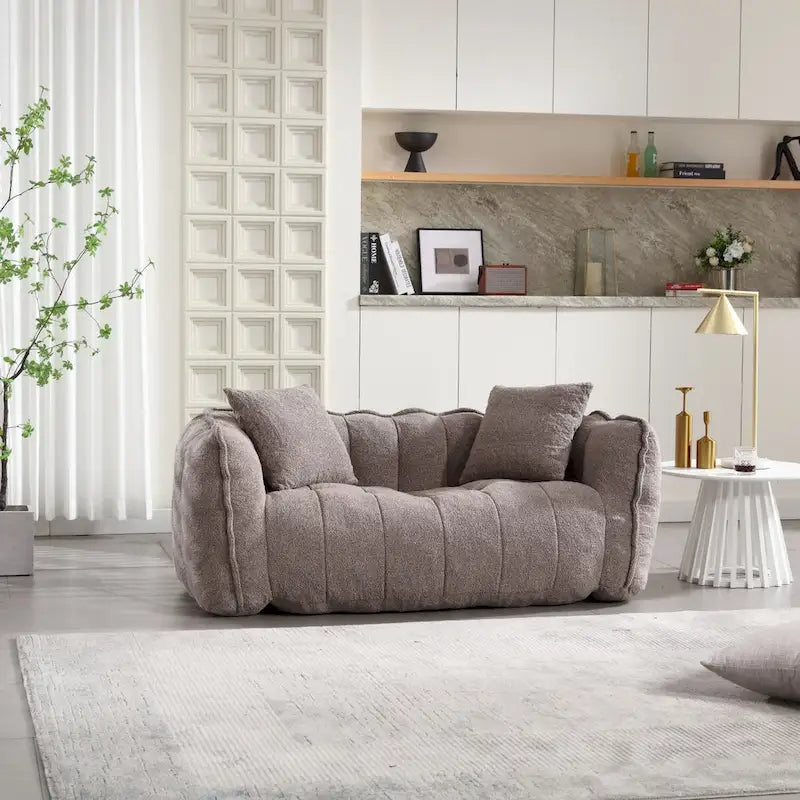 Roomfitters Soft Beanbag Chair with High Resilience Foam Core  Comfortable Square Recliner Sofa for Gaming, Watching TV