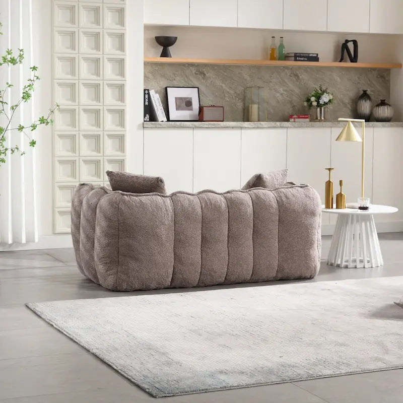 Roomfitters Soft Beanbag Chair with High Resilience Foam Core  Comfortable Square Recliner Sofa for Gaming, Watching TV