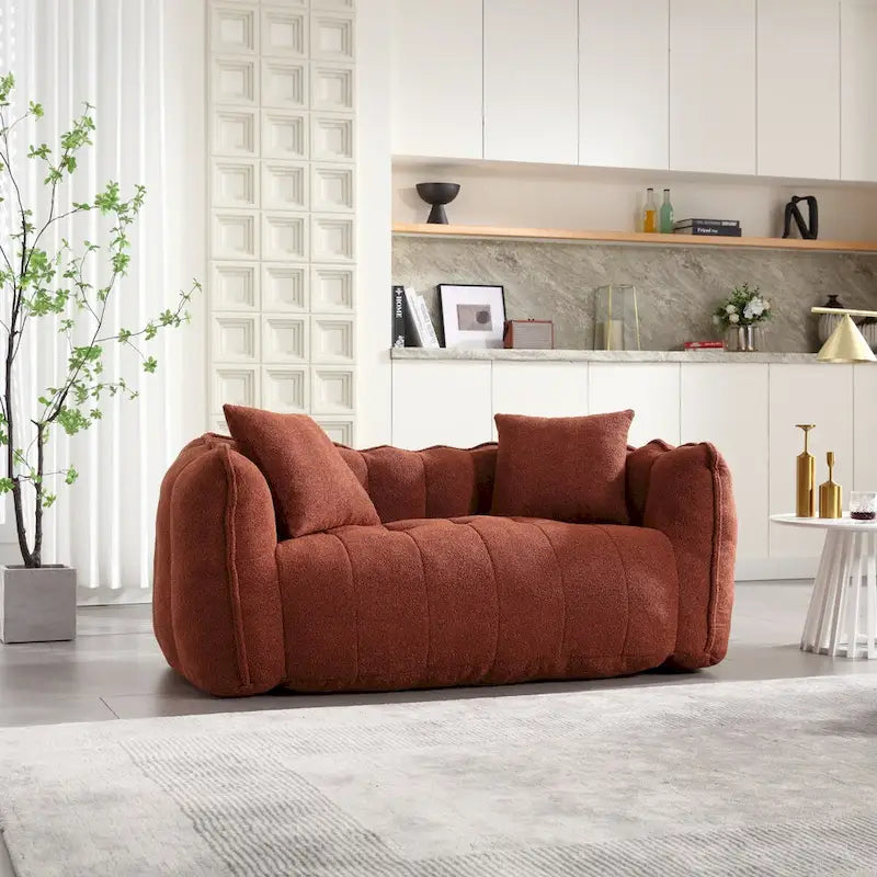 Roomfitters Soft Beanbag Chair with High Resilience Foam Core  Comfortable Square Recliner Sofa for Gaming, Watching TV