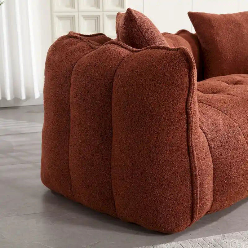 Roomfitters Soft Beanbag Chair with High Resilience Foam Core  Comfortable Square Recliner Sofa for Gaming, Watching TV