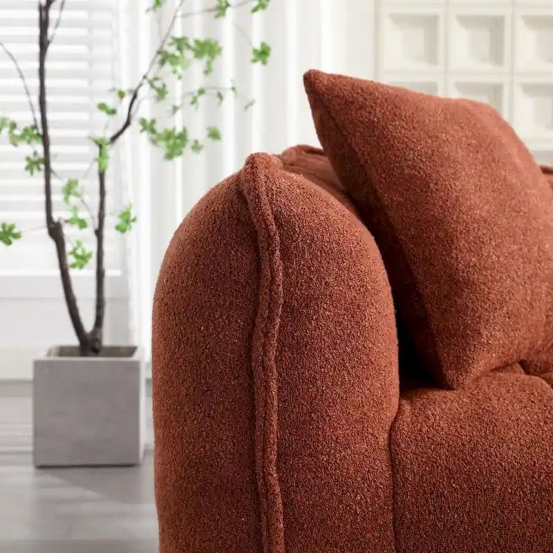 Roomfitters Soft Beanbag Chair with High Resilience Foam Core  Comfortable Square Recliner Sofa for Gaming, Watching TV
