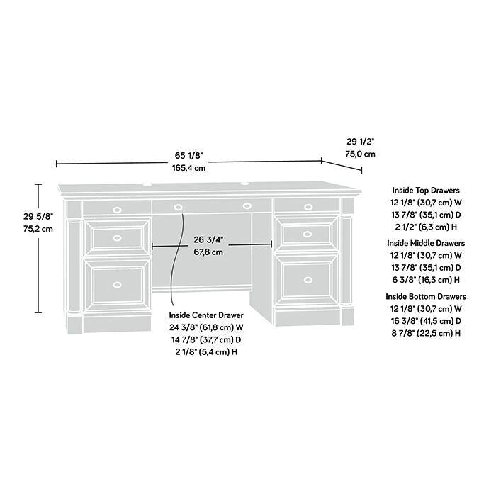 Sauder Palladia Collection Executive Desk
