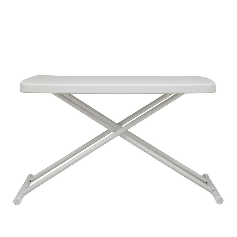 30x20inch Folding Table Lifting Picnic Camping Dining Rectangle White