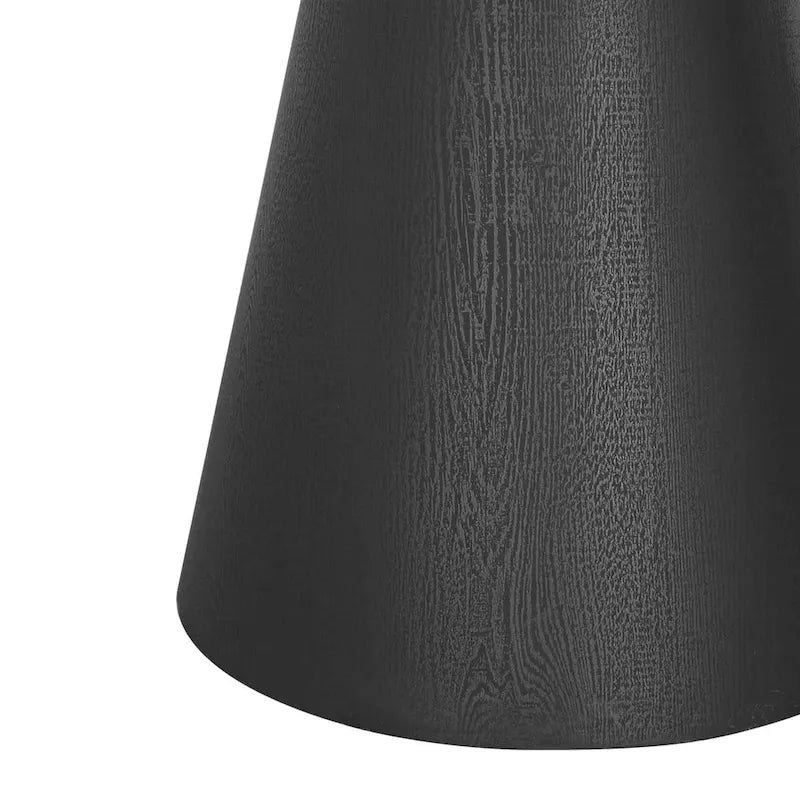 24 Inch Round Black Pedestal End Table
