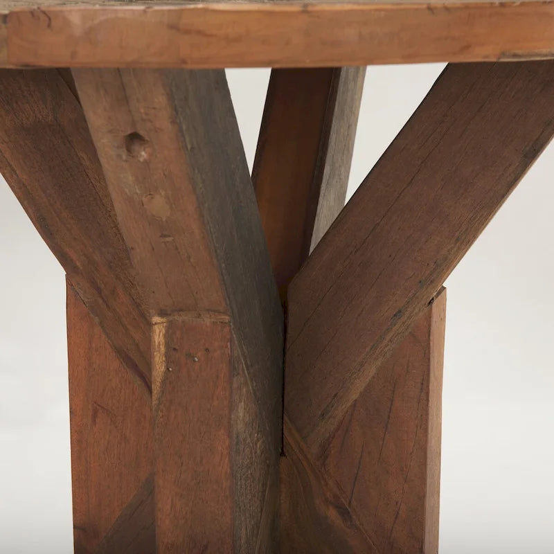 Heidi Reclaimed Brown Wooden End Table - 25.8L x 25.8W x 26.0H