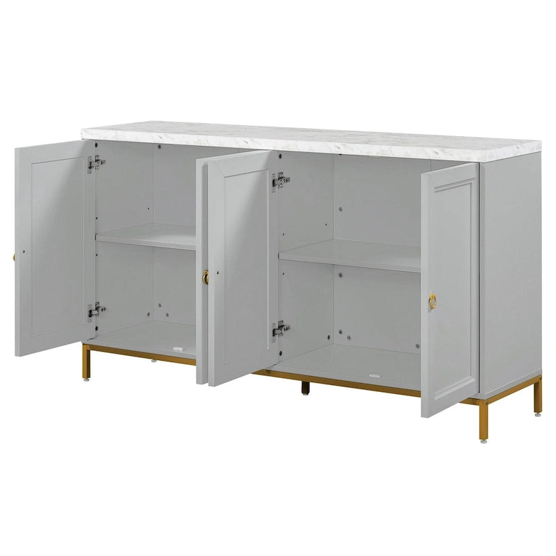 Sideboard with Extra Large Storage Space and Metal Handles