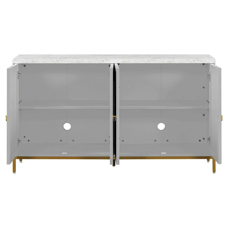 Sideboard with Extra Large Storage Space and Metal Handles