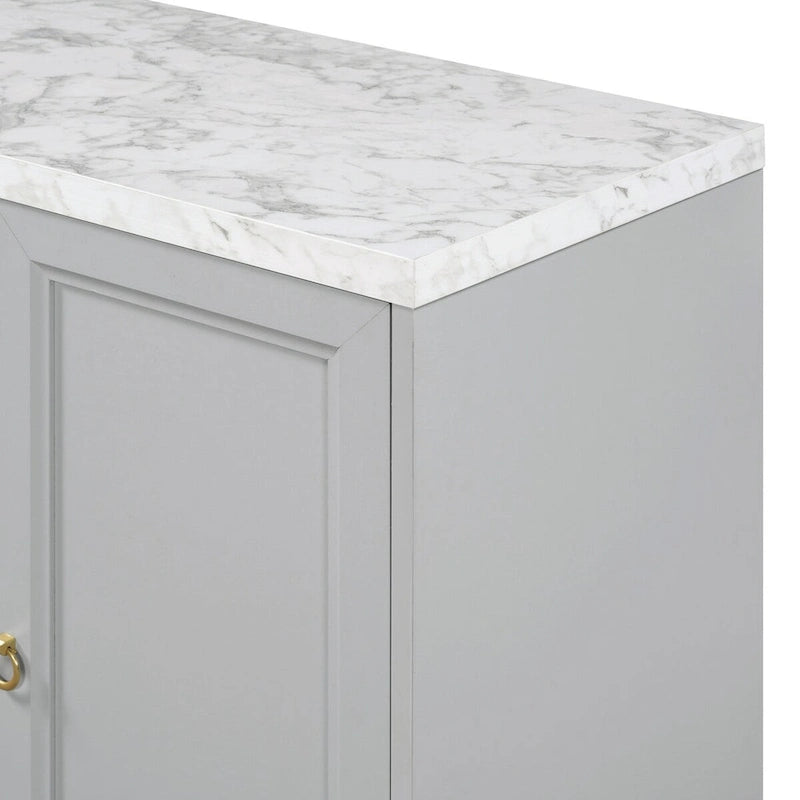 Sideboard with Extra Large Storage Space and Metal Handles