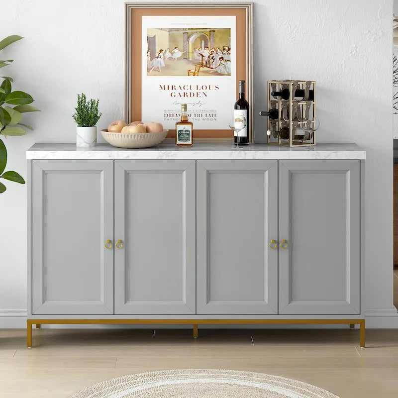 Sideboard with Extra Large Storage Space and Metal Handles