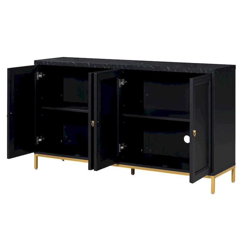 Sideboard with Extra Large Storage Space and Metal Handles