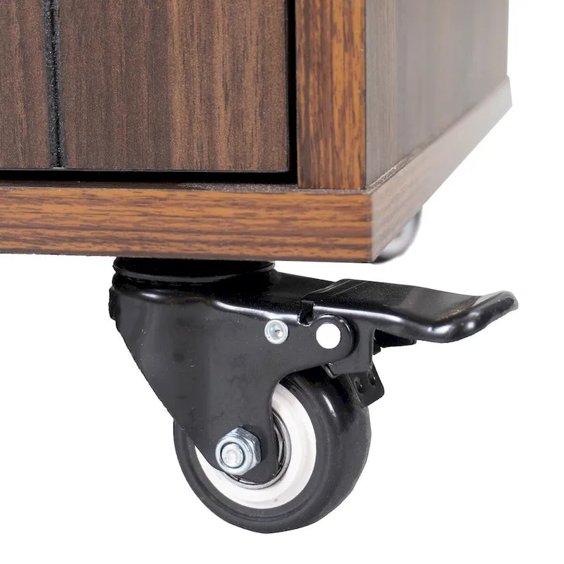 43.8W Kitchen Island with Trash Can Storage Cabinet - N/A