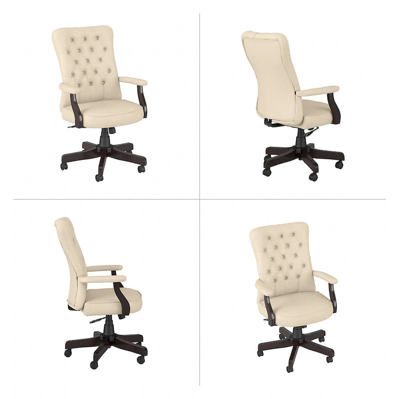 Cabot High Back Tufted Office Chair with Arms by Bush Furniture